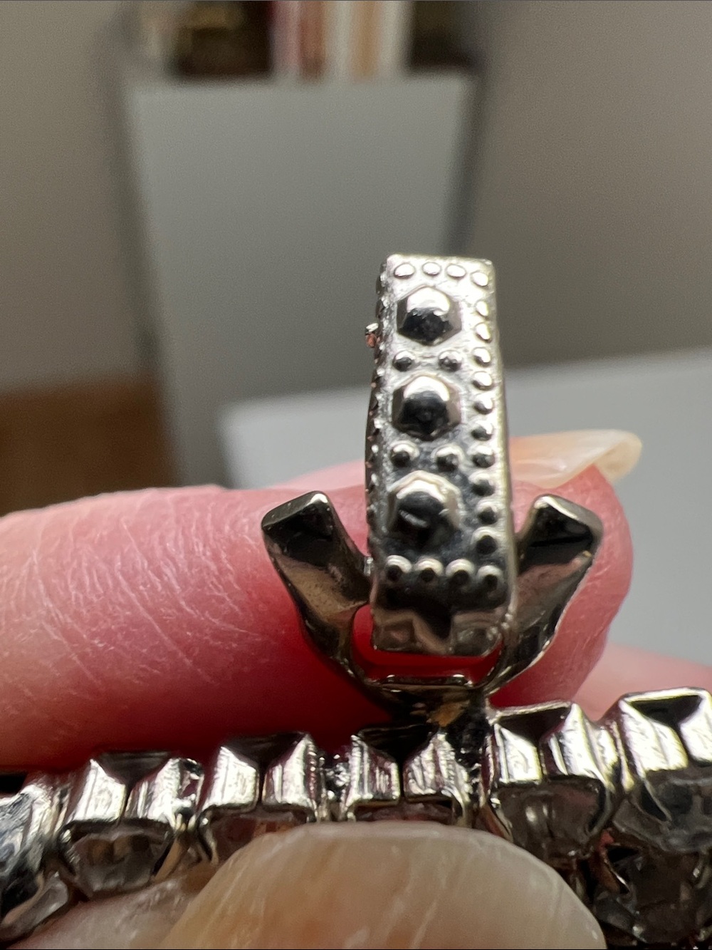 Sparkly Crystal Multi-Row Statement Bracelet - Silver - Vintage - Picture 2 of 16